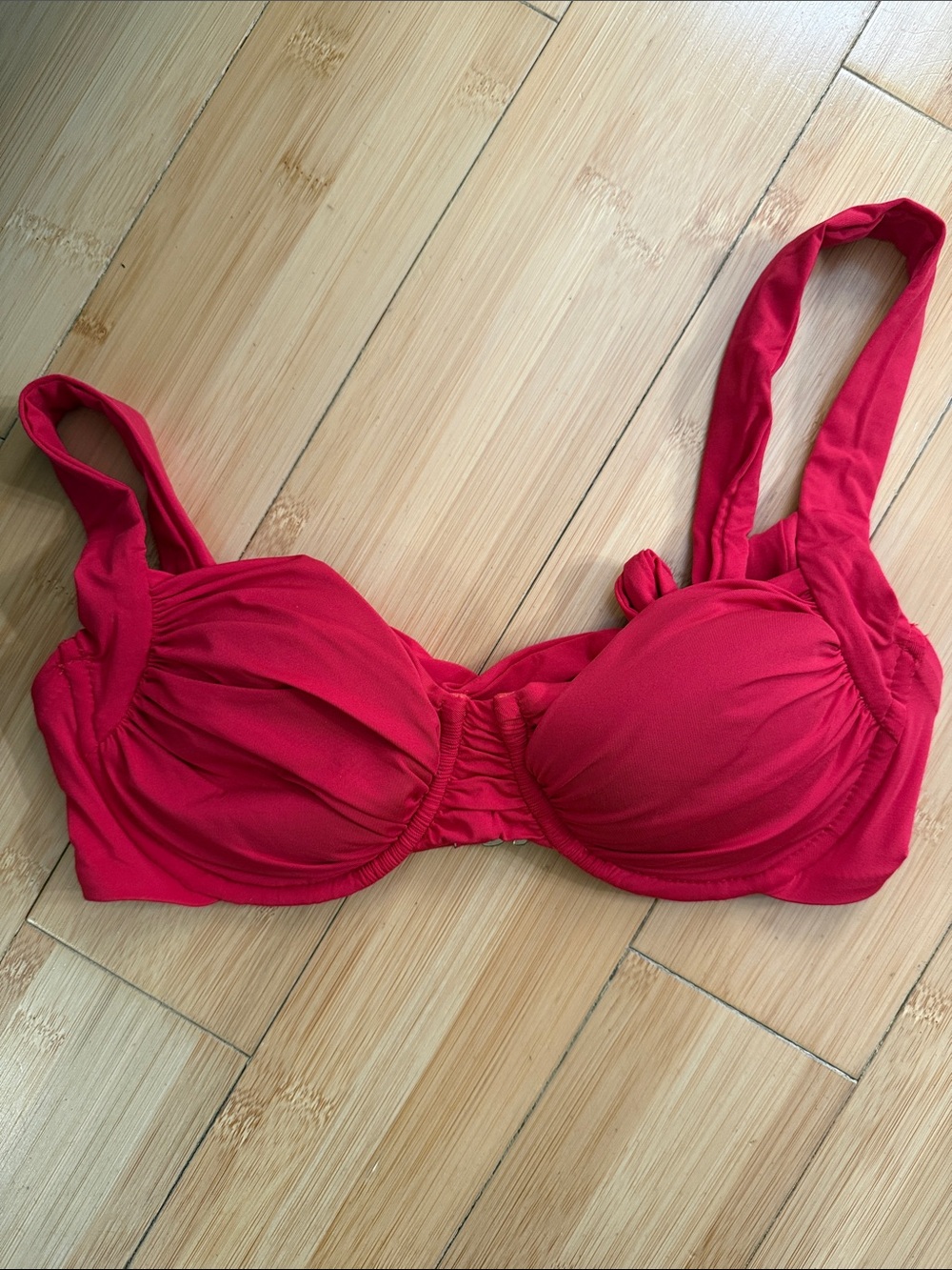 Red Underwire Bra with Padded Cups - Women Intimates